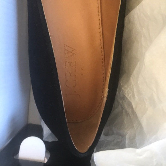 NWT J. Crew Suede Penny Loafers Black W AUTHENTIC - Picture 8 of 8